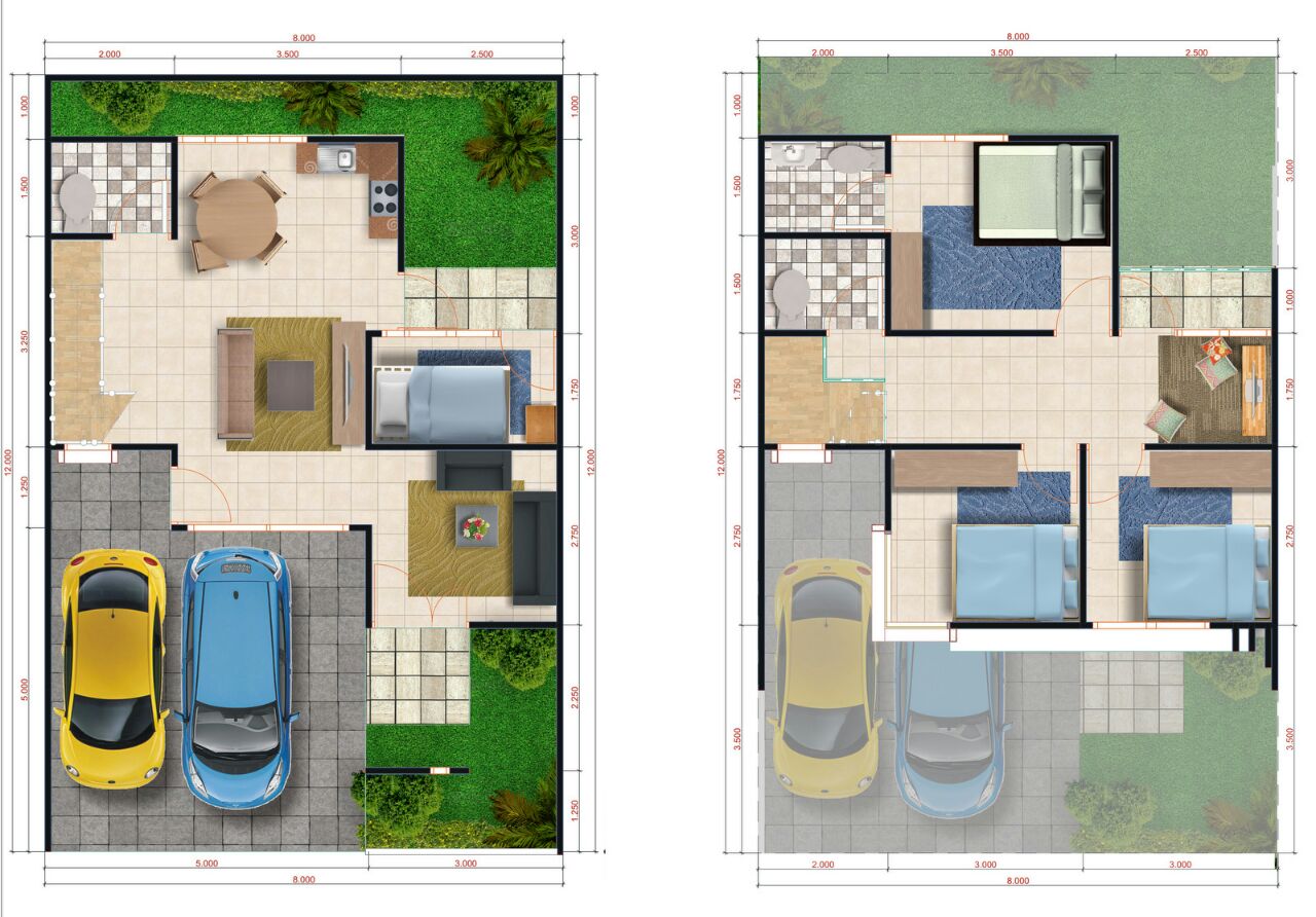 Denah Rumah type 90/100 UMMI Residence
