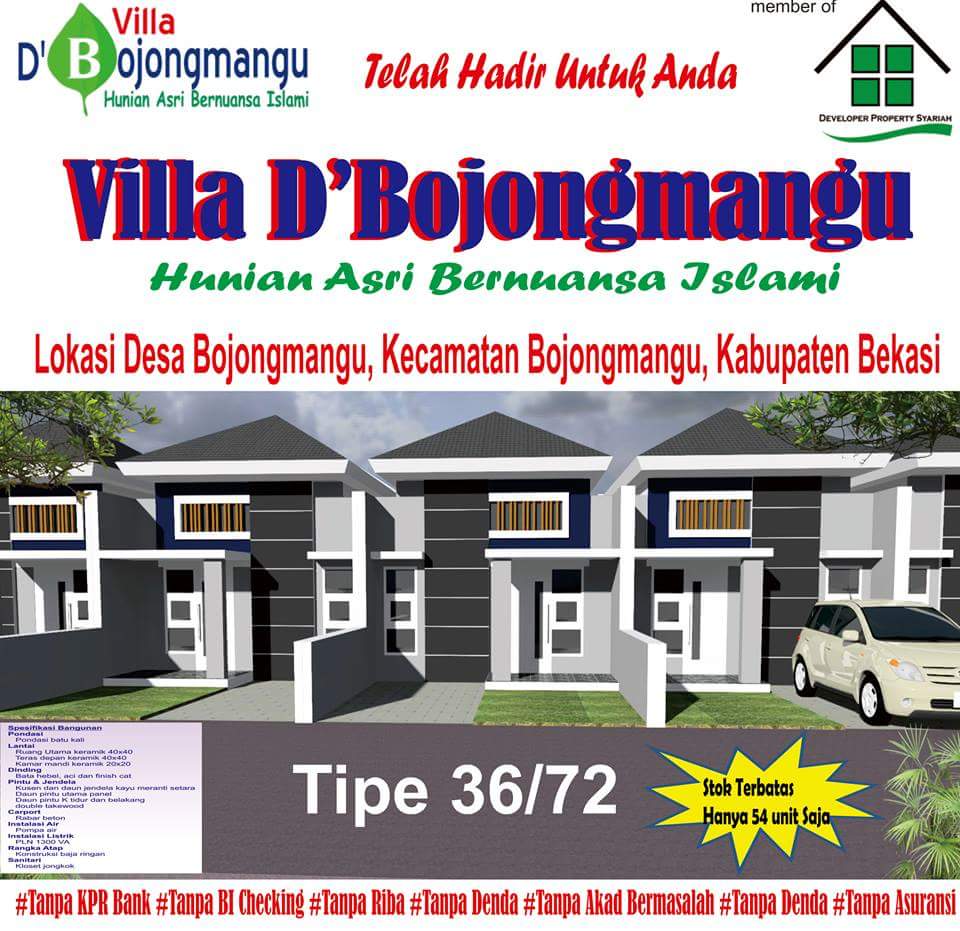 Villa D’Bojongmangu Perumahan Syariah di BEKASI