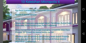 Cluster Micropolis 4 Serpong – Perumahan di Tangerang Selatan