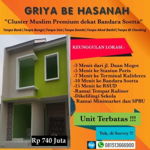 Rumah dijual kota Tangerang Griya be hasanah Batuceper