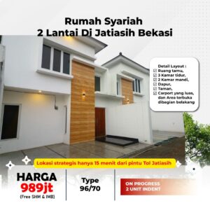 Rumah 2 Lantai di Bekasi Jatiasih Ready Unit Pinggir jalan